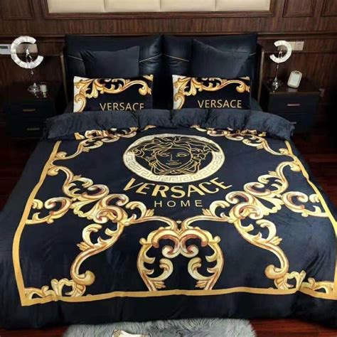 versace baroque medusa queen size bed duvet cover|Versace baroque queen duvet cover.